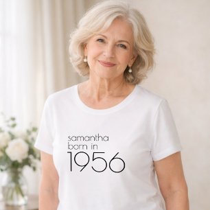 Minimalist Born in 1956 70th Birthday Party T-Shirt