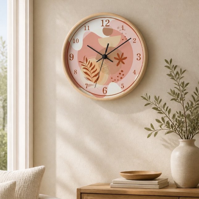 Minimalist Botanical Abstract II Wall Clock (Creator Uploaded)