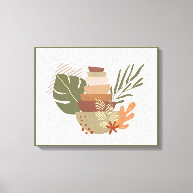 Minimalist Botanical Abstract III 20"x16" Canvas Print (Front)