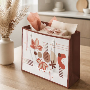Minimalist Botanical Abstract Large Gift Bag
