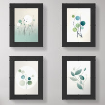 Minimalist Botanical Abstract Wall Art Set