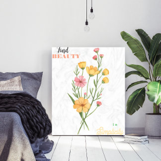 Minimalist Botanical Art Print with Custom Text