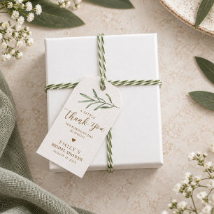 Minimalist Botanical Boho Watercolor Bridal Shower Gift Tags