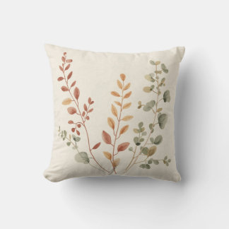 Minimalist Botanical Branches Decorative Pillow