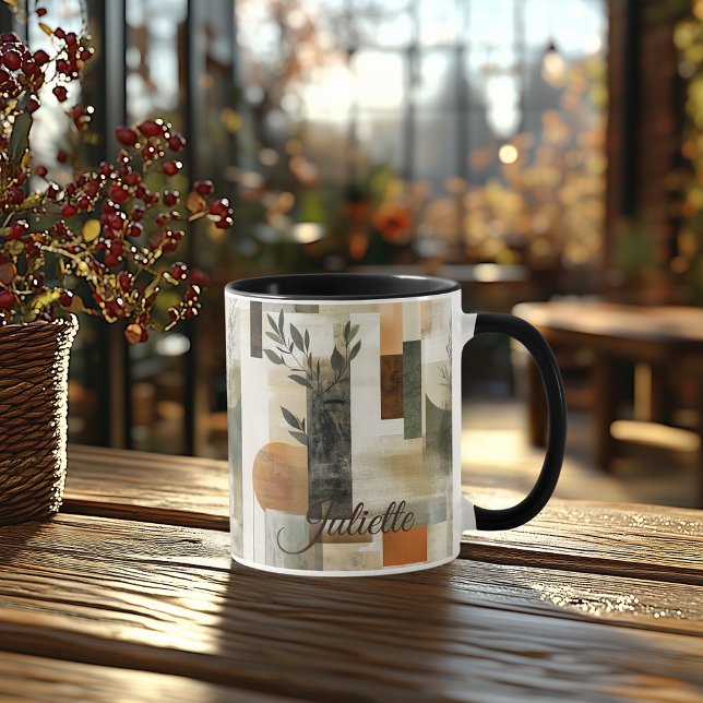 Minimalist Botanical - Custom Earthy Abstract Mug (Creator Uploaded)