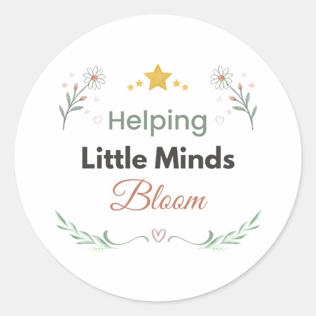 Minimalist Botanical Daisy Floral Sticker (Front)
