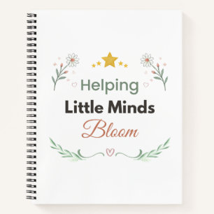 Minimalist Botanical Daisy Teacher Floral Notebook
