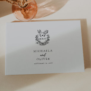 Minimalist Botanical Doves Elegant Script Wedding Guest Book
