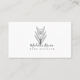 Minimalist Botanical Floral Business Card