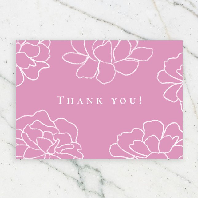 Minimalist Botanical Modern Wedding Thank You Card (Creator Uploaded)