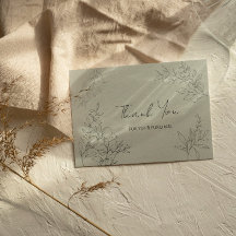 Minimalist Botanical Thank You 