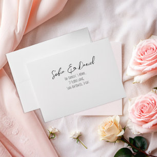 Minimalist Botanical watercolor flower Envelope