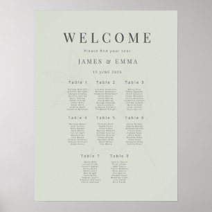 Minimalist Botanical Wedding (8) Pale Sage Poster