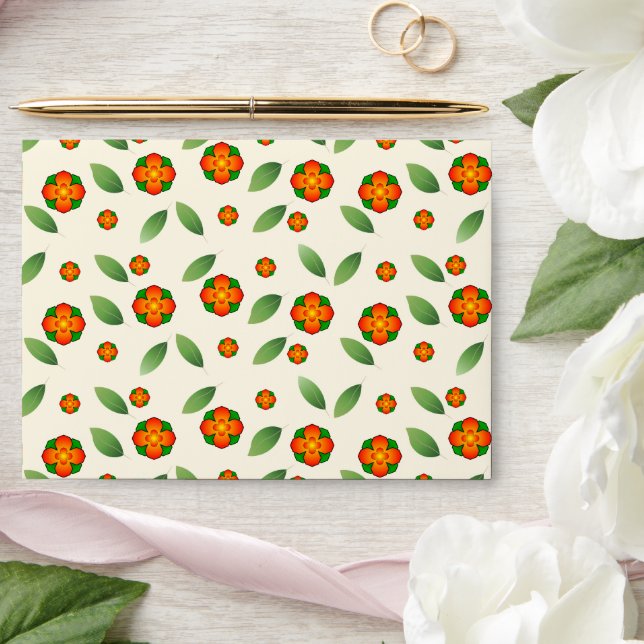 Minimalist Botanical  with Orange Blossom  Envelope (Wedding)