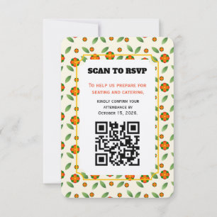 Minimalist Botanical with Orange Blossom RSVP Card
