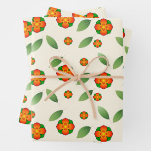 Minimalist Botanical with Orange Blossom Wrapping Paper Sheet