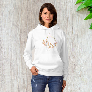 Minimalist Botanical Wreath Modern Neutral Hoodie