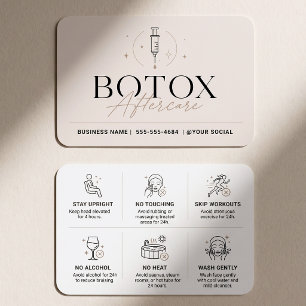 Minimalist Botox Aftercare Instructions Card