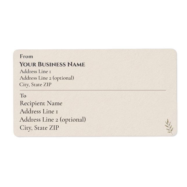 Minimalist Boutique Small Business Shipping (Front)