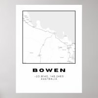 Minimalist Bowen Map with Coordinates