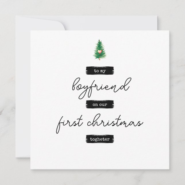 Minimalist Boyfriend Christmas Card (Front)