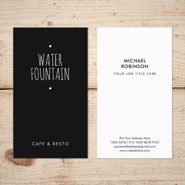 Minimalist Brand Name | Casual Handwriting | Black Business Card (Creator Uploaded)