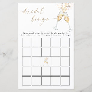 Minimalist Bridal Shower Bingo