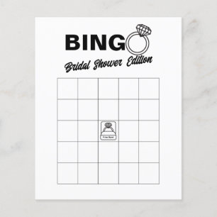 Minimalist Bridal Shower Bingo Game  Flyer