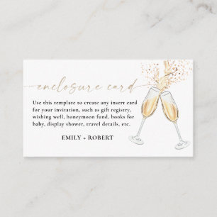Minimalist Bridal Shower Enclosure Card