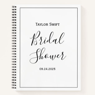 Minimalist Bridal Shower Gift Tracker Notebook