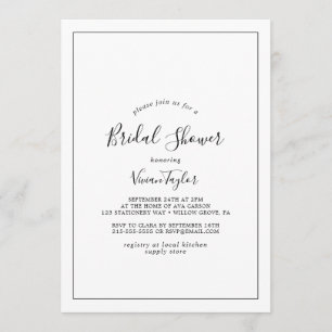 Minimalist Bridal Shower Invitation