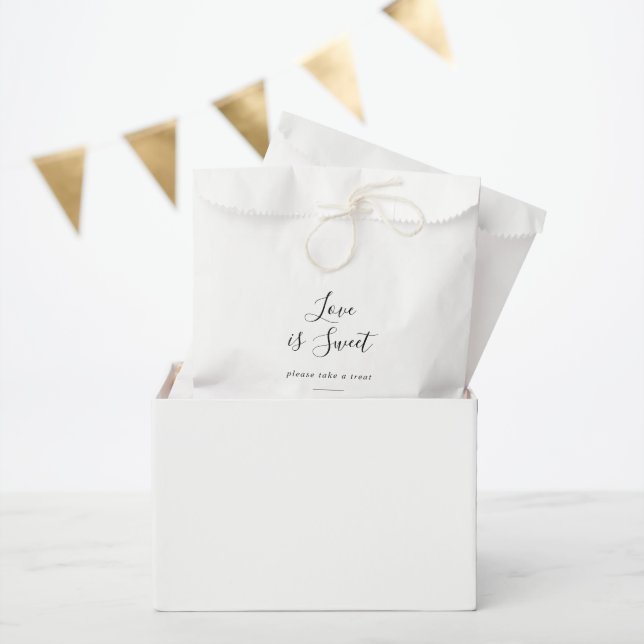 Minimalist Bridal Shower Love Is Sweet Favour Bags (Party)