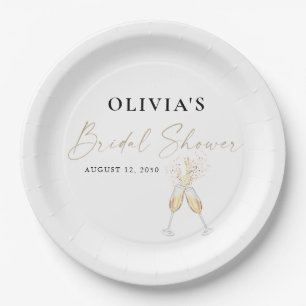 Minimalist Bridal Shower Paper Plate
