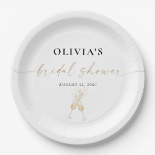 Minimalist Bridal Shower Paper Plate