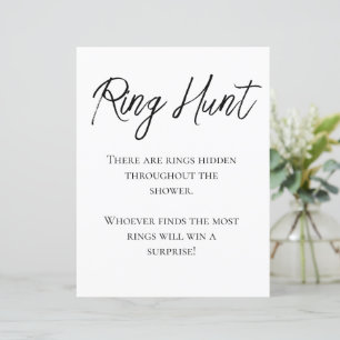 Minimalist Bridal Shower Ring Hunt Game