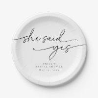 Minimalist Bridal Shower She Said Yes