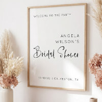 Minimalist Bridal Shower Welcome Sign