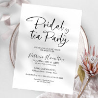 Minimalist Bridal Tea Party Invitation
