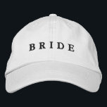 Minimalist Bride Bachelorette Cap<br><div class="desc">This Minimalist "Bride" design is a simple & trendy gift for the bride-to-be. This stylish white hat is a great bridal accessory for outdoor bachelorettes.</div>