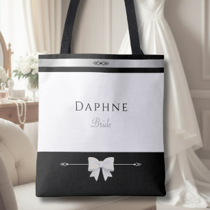 Minimalist Bride Gift Elegant Typography Tote Bag