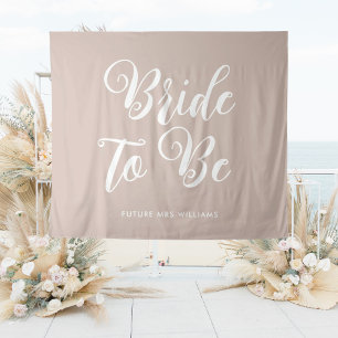 minimalist bride to be Bridal Shower Backdrop Tapestry