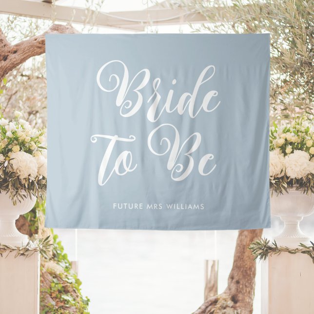 minimalist bride to be Bridal Shower Backdrop Tapestry (minimalist bride to be Bridal Shower Backdrop Tapestry Cute Blue Romantic Coastal Grandaughter)