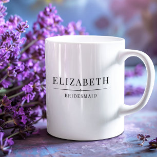 Minimalist Bridesmaid Gifts Elegant Modern Wedding Coffee Mug