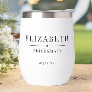 Minimalist Bridesmaid Gifts Modern Elegant Wedding