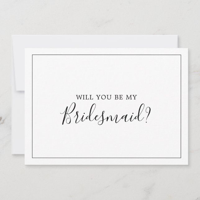 Minimalist Bridesmaid Proposal Card (Front)