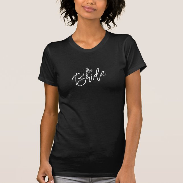 Minimalist Bridesmaid Tee with Elegant Script (Front)
