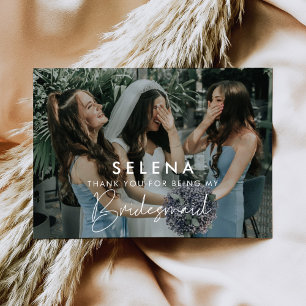 Minimalist Bridesmaid thank you card