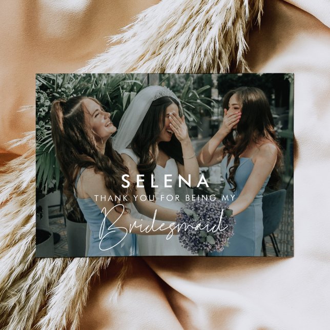 Minimalist Bridesmaid thank you card (Creator Uploaded)