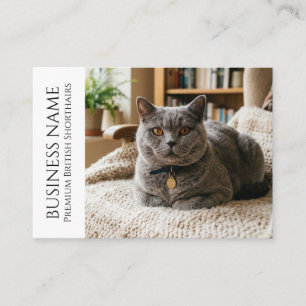Minimalist British Shorthair Customisable Business Card