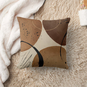 Minimalist Brown Abstract Cushion